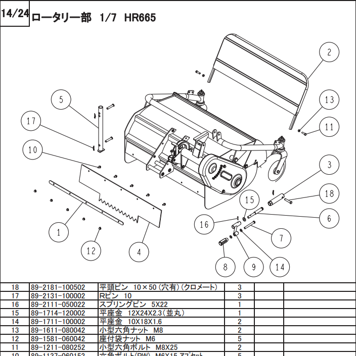 安全カバー 緑 80-1613-733-1G 適合機種:オーレック 草刈機 HR665,HR805