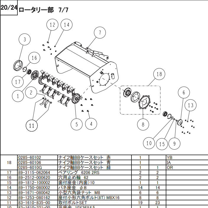 BBケース 白 80-1610-804-01 適合機種:オーレック 草刈機 HR665,HR805